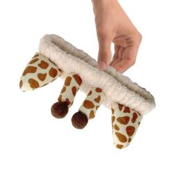 Schöne Stirnbänder Für Frauen Zum Schminken Und Waschen Des Gesichts Plüsch Giraffe Stirnband Elastisches Haarband Für Frauen Und Mädchen Hautpflege Stirnband Haarband Zum Waschen Des Gesichts von YIZITU