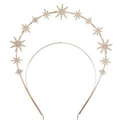 Stirnband, doppellagig, handgefertigt, dünnes Haarband, Hochzeitszubehör, Legierungsmaterial, für Frauen und Mädchen, doppellagige Stirnbänder von YIZITU