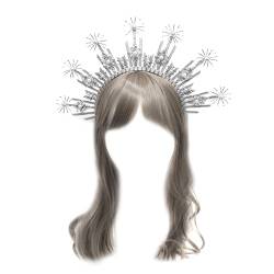 Weibliches Stirnband Hairhoop Elegantes Blumenstirnband Frauen Kopfbedeckung Kirchenkopfschmuck Vintage Genickstück Damen Accessoires Geschenke Feines Haar Dekorativ von YIZITU