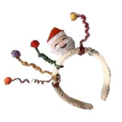 YIZITU Glitzernde Kopfbedeckung, Weihnachtsmann-Haarreifen, festliche Stirnbänder, niedlicher Kopfschmuck für Halloween, Party, Dekoration, Weihnachtsdekoration, Innenbereich von YIZITU
