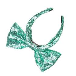 YIZITU Grüne Pailletten-Schleife, Kobold-Kopfbedeckung für Patricks-Tag, Geschenk, Party, Kopfschmuck, Stirnband, Urlaub, grüner Haarreif von YIZITU