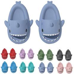 YImoomus Cloud Shark Slides Kids, Hai Hausschuhe Schuhe Kind Sommer Haifisch Schlappen, Cartoon Teenager Rutschfeste Badeschuhe (Blue, Kleinkind, 31, Numerisch (von/bis), EU Schuhgrößensystem, 32, M) von YImoomus