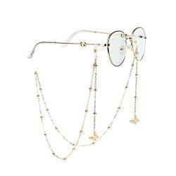 YJFY Brillenketten Gläser Sonnenbrille Lanyard Halter Brillenkette für Damen Sonnenbrillen Lesebrillen Brillen Cord Brillenkette Brillen für Sonnenbrillen skibrillen Zubehör (Schmetterling), 70 von YJFY