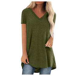 Sommer Damen Oberteile Top Weiß V Ausschnitt Damen Lockeres Shirt Sommertops Dekoartikel Wohnzimmer Tshirt Modern Vintage Kleidung T Shirt Hemden Und BlusenbüGler Tunika Strand von YJUU