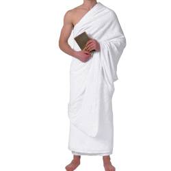 YJZQ Herren Ihram Ehram Ahram Set für Hajj und Umrah Pilgerschal Hajj-Kleidung für Männer 2 weiß Handtücher Islamische Türkisches Kleidung für Männer Umrah Weiß Hajj Geschenke von YJZQ