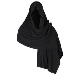 YJZQ Mittelalter Kapuze Herren Halstuch Tuch Kopftuch Umhang mit Kapuze Mittelalterliche Kleidung Damen Poncho Schal für Halloween Karneval Fasching Cosplay Party 230X130 cm von YJZQ