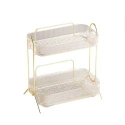 Makeup Organizer for Vanity,Clear Cosmetic Storage Organizer,Easy to Hold All of Your Makeup Products (Color : Bianco) von YKWLKJ