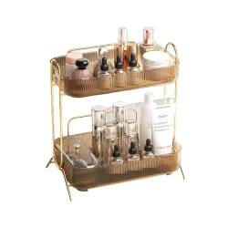 Makeup Organizer for Vanity,Clear Cosmetic Storage Organizer,Easy to Hold All of Your Makeup Products (Color : Brown) von YKWLKJ