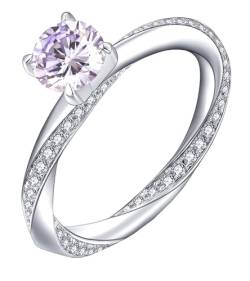 YL Damen Ring 925 Sterling Silber mit Juni Geburtsstein Alexandrit Ring Verlobungsring Ehering für Braut(Größe 50 von YL