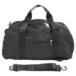 YLSZHYR Gepäcktasche mit Großer Kapazität, Stilvolle, Einfache Oxford-Stoff-Trocken-Nass-Trennung, Große Reisetasche für Fitness, Business, Boarding, Reisen, Schwarze Camping-Aufbewahrungstasche, Aufb von YLSZHYR
