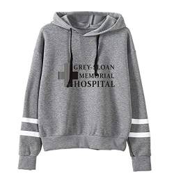 YLWX Herren Damen Hoodies Grey's Anatomy Kapuzenpullover Druck Pullover Sweatshirt Grey-Sloan Memorial Hospital,Grey-L von YLWX