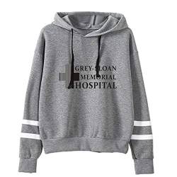 YLWX Herren Damen Hoodies Grey's Anatomy Kapuzenpullover Druck Pullover Sweatshirt Grey-Sloan Memorial Hospital,Grey-M von YLWX