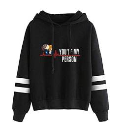 YLWX Herren Damen Hoodies Grey's Anatomy Kapuzenpullover Druck Sweatshirt You're My Person,Black1-L von YLWX