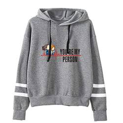 YLWX Herren Damen Hoodies Grey's Anatomy Kapuzenpullover Druck Sweatshirt You're My Person,Grey1-M von YLWX