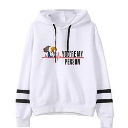 YLWX Herren Damen Hoodies Grey's Anatomy Kapuzenpullover Druck Sweatshirt You're My Person,White1-M von YLWX