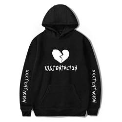 YLWX Hoodies Unisex Xxxtentacion Gebrochenes Herz Kapuzenpullover Langarm Pullover Sweatshirt,Black-M von YLWX