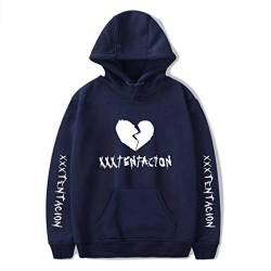 YLWX Hoodies Unisex Xxxtentacion Gebrochenes Herz Kapuzenpullover Langarm Pullover Sweatshirt,Blue-XXS von YLWX