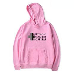 YLWX Mens Womens Hoodies Grey's Anatomy Frühling Und Winter Sweatshirt Grey-Sloan Memorial Hospital,Pink-M von YLWX