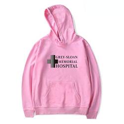 YLWX Mens Womens Hoodies Grey's Anatomy Frühling Und Winter Sweatshirt Grey-Sloan Memorial Hospital,Pink-S von YLWX