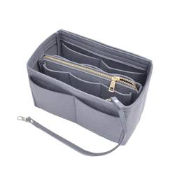 Filzstoff-Liner-Tasche for Damen, Make-up-Organizer, großes Fassungsvermögen, Reise-Kosmetiktaschen, Aufbewahrung, Kulturbeutel, Liner-Organizer (Color : Grey M) von YLZCAM