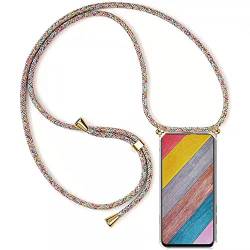 YMCASE Handykette Handyhülle für OnePlus 7T mit Band - Transparent Handy-Kette Handy Hülle mit Kordel zum Umhängen Handyanhänger Halsband Lanyard Case-Rainbow von YMCASE