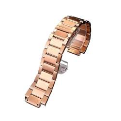 YMURAL RHAIYAN 27mm * 19mm Edelstahl-Uhrenarmband, passend for Uhrenarmband der Big Bang-Serie, Herren- und Damenuhrenzubehör (Color : Rose, Size : 21-13mm) von YMURAL