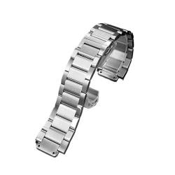 YMURAL RHAIYAN 27mm * 19mm Edelstahl-Uhrenarmband, passend for Uhrenarmband der Big Bang-Serie, Herren- und Damenuhrenzubehör (Color : Silver, Size : 21-13mm) von YMURAL