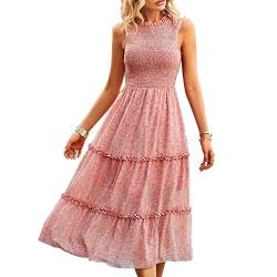 YNIQUE Sommerkleider Damen Shiffon Boho Lange Kleid 2023 Partykleid Elegant Maxikleid Blumenkleid Abendkleid für Hochzeitsgäste von YNIQUE