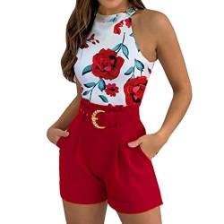 YNnkian Damen 3Pc Anzug Set Entspannt Sommer-Short-Set Sexy Kurz Bekleidung Crop-Tanktop Anzug Slimfit Festlich Sportlich Streetwear Sommer Elegant Basic Anzug von YNnkian