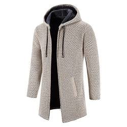 YNnkian Herren Mantel, Herren Winterjacke Laufjacke Peacoat für Herren Herren Kapuzenpullover Winter Herren Jacke Kapuzen Windbreaker von YNnkian