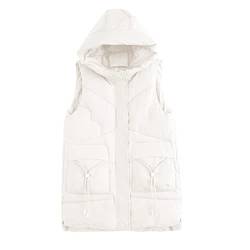 YNnkian Lange Jacke Weste für Damen Wintermantel Vest für Damen Warmer Daunenmantel Longweste Ärmellose Tragbare Steppweste Mantel Outdoor Pufferweste Oberbekleidung von YNnkian