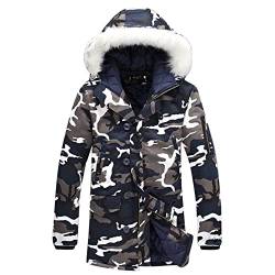 YNnkian Mantel für Herren, Warm Wintermantel Vintage Jacke Jacke übergangsjacke für Männer Peacoat Mantel Übergangsjacke für Männer Herren Outdoor Steppjacke von YNnkian