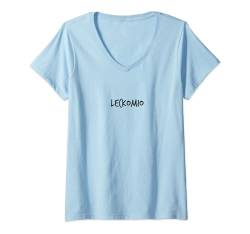 Damen Leckomio Geschenk Lustiger Spruch Herren Damen Jugendliche T-Shirt mit V-Ausschnitt von YO! Diese Klamotten