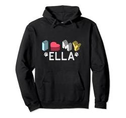 Ella Personalisierter Hunde-Name Ella Haustier-Liebhaber Pullover Hoodie von YO MINUS