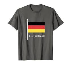 Deutsch Banner Fan Deutschland Flagge Retro Text Deutschland T-Shirt von YO!
