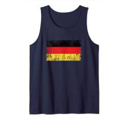 Distressed Deutsch Banner Fan Deutschland Flagge Retro Vintage Tank Top von YO!