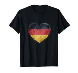 Leuchtendes Herz, deutsche Flagge, Farben, Deutschland-Fan T-Shirt von YO!
