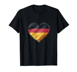 Leuchtendes Herz, deutsche Flagge, Farben, Deutschland-Fan T-Shirt von YO!