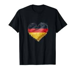 Leuchtendes Herz, deutsche Flagge, Farben, Deutschland-Fan T-Shirt von YO!