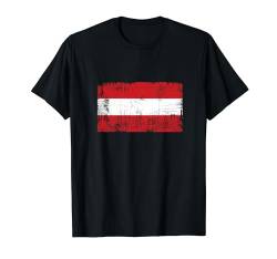 Retro Österreich Österreich Flagge Sportfans T-Shirt von YO!
