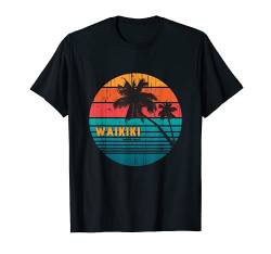 Retro Waikiki Honolulu Hawaii Urlaub Geschenk Fern-Reisen T-Shirt von YO!