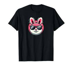 Süße rosa Osterhase coole Sonnenbrille lustige Ostern T-Shirt von YO!