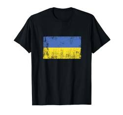 Ukrainische Flagge Ukraine-Fahne Geschenk Fußball-Fan Sport T-Shirt von YO!