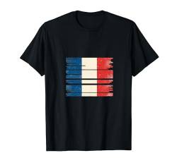 Vintage Französisch Banner Fan Frankreich Flagge Retro T-Shirt von YO!