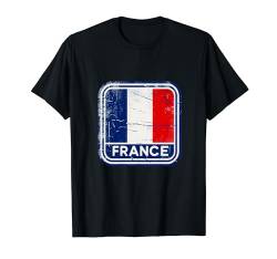 Vintage Französisch Banner Fan Frankreich Flagge Retro T-Shirt von YO!