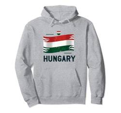 Vintage Ungarisch Banner Fan Ungarn Flagge Magyar Retro Pullover Hoodie von YO!