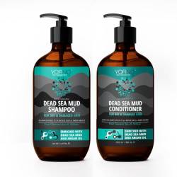 Totes Meer Schlamm Shampoo & Conditioner Set - Anti Haarverlust & Anti Schuppen Shampoo SLS Frei und Parabenen Frei von YOFING NEW GENERATION