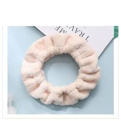 Yoga-Frottee-Haar-Accessoires, Mädchen-Stirnbänder für Gesichtswaschen, Bad, Make-up, Haarband, Damen, verstellbar, SPA, Gesichts-Stirnband, Beige, Donut, 63 x 8 cm, 1 Stück von YOGAES