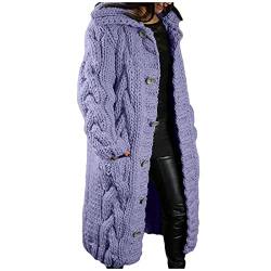 YOGALULU Wollfleece Mantel Damen Long Fleecejacke Damen Mantel Lila Wollmantel Weiß Kurzmantel Damen üBergang Lange Weste Beige Kunstleder Mantel Damen Ausgefallene Sweatjacken Damen von YOGALULU