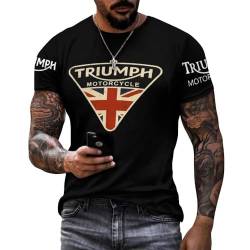 YOITS Rihŭ-mp Motorrad-Logo Baumwolle T-Shirt Herren Multi Facettierte Grafik T-Shirt Kurzarm Shirt Mode Schwarz Kurzarm Shirts für Herren Hemden Casual mit Logo, Style-3, 58 von YOITS